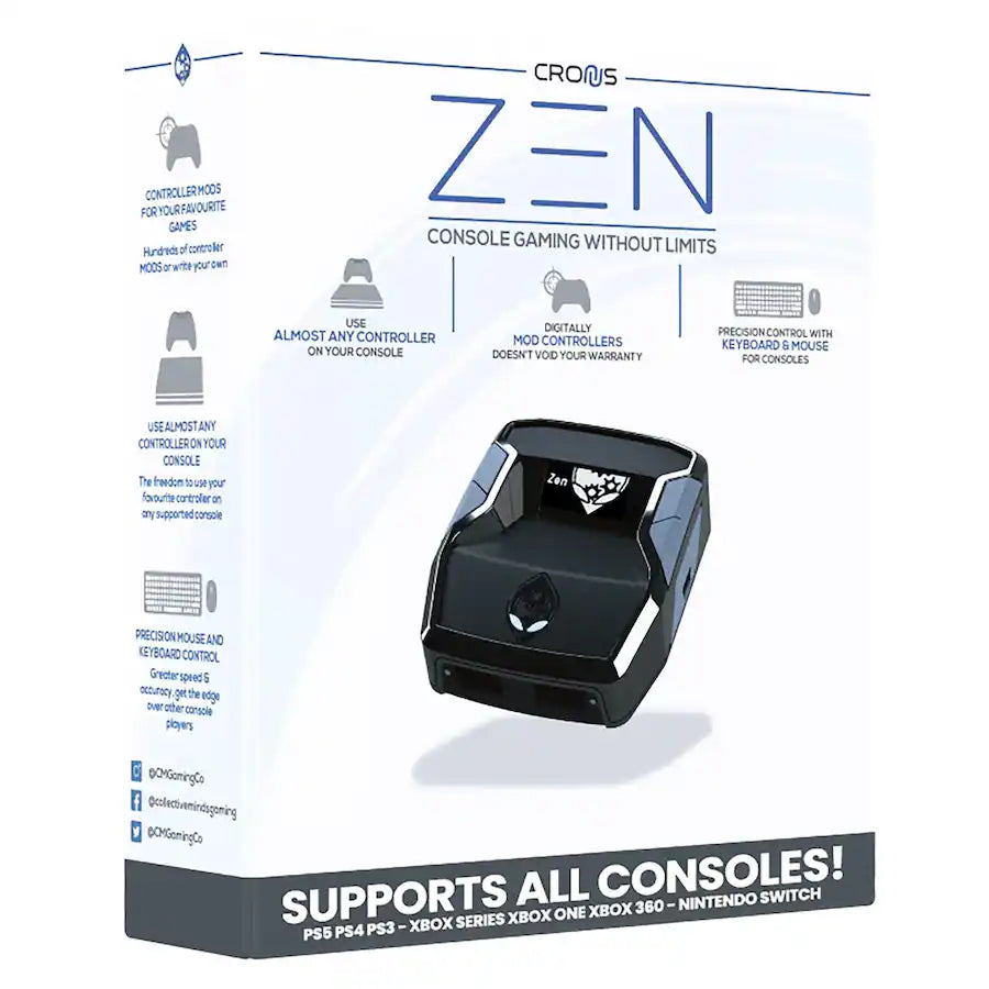 Cronus Zen Controller Emulator for Xbox One, Xbox Series S|X, PlayStation 4, PlayStation 5, Nintendo Switch 1 & 2 & PC - Black